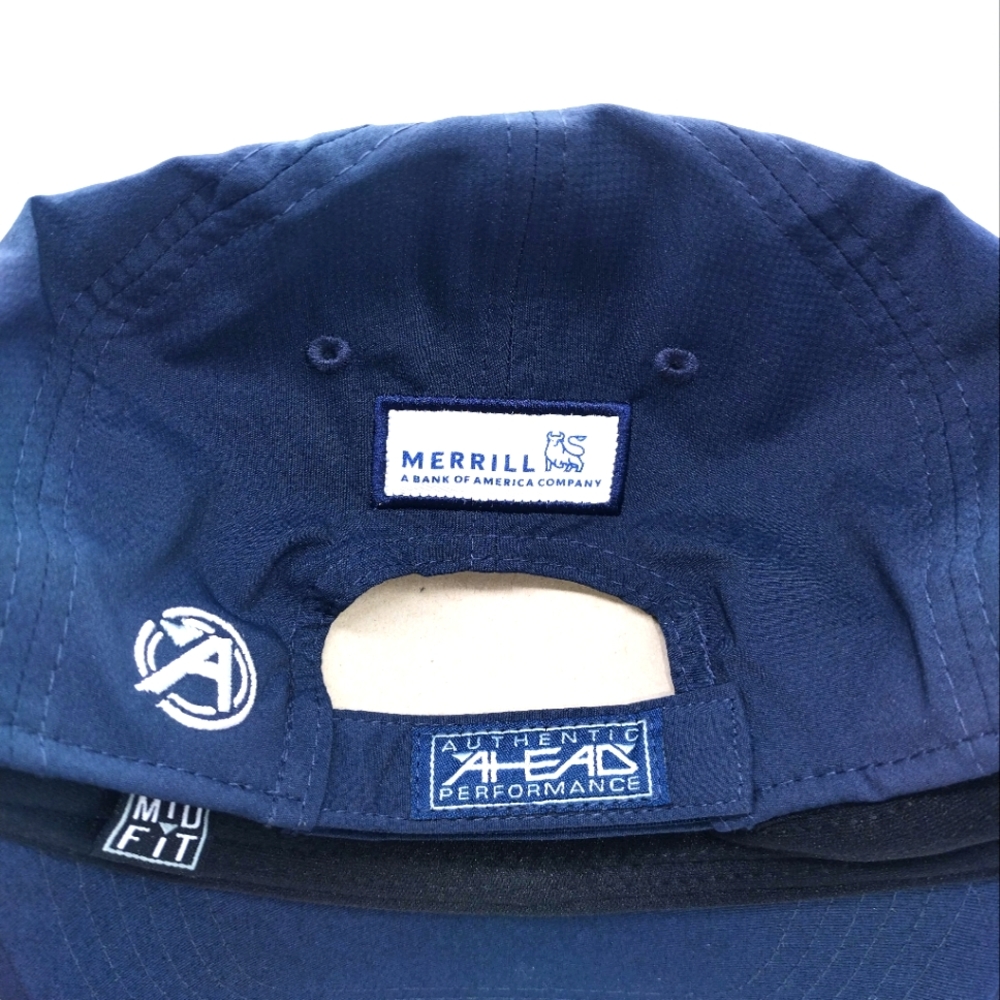 New Navy Blue Merrill Lynch Rare Golf Adjustable Midfit Hat by AHEAD - Picture 4 of 5
